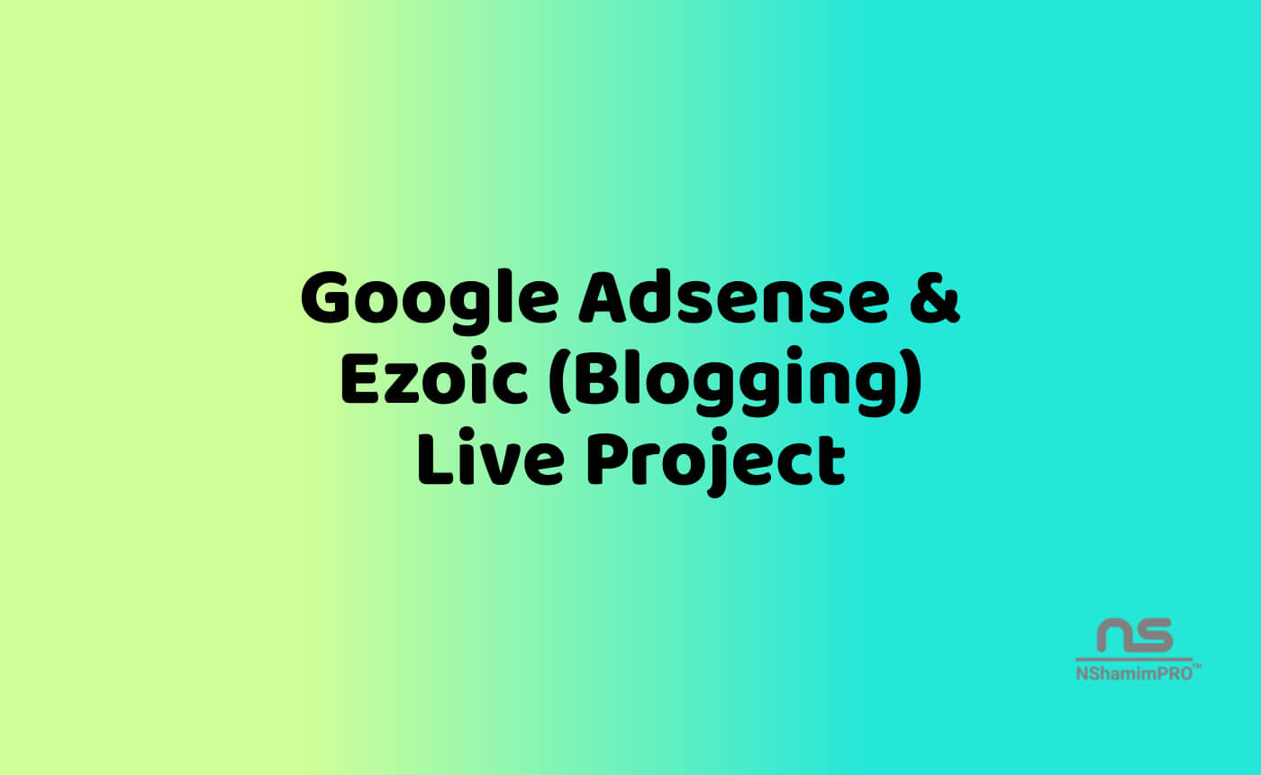Blogging (AdSense & Ezoic) Live Project
